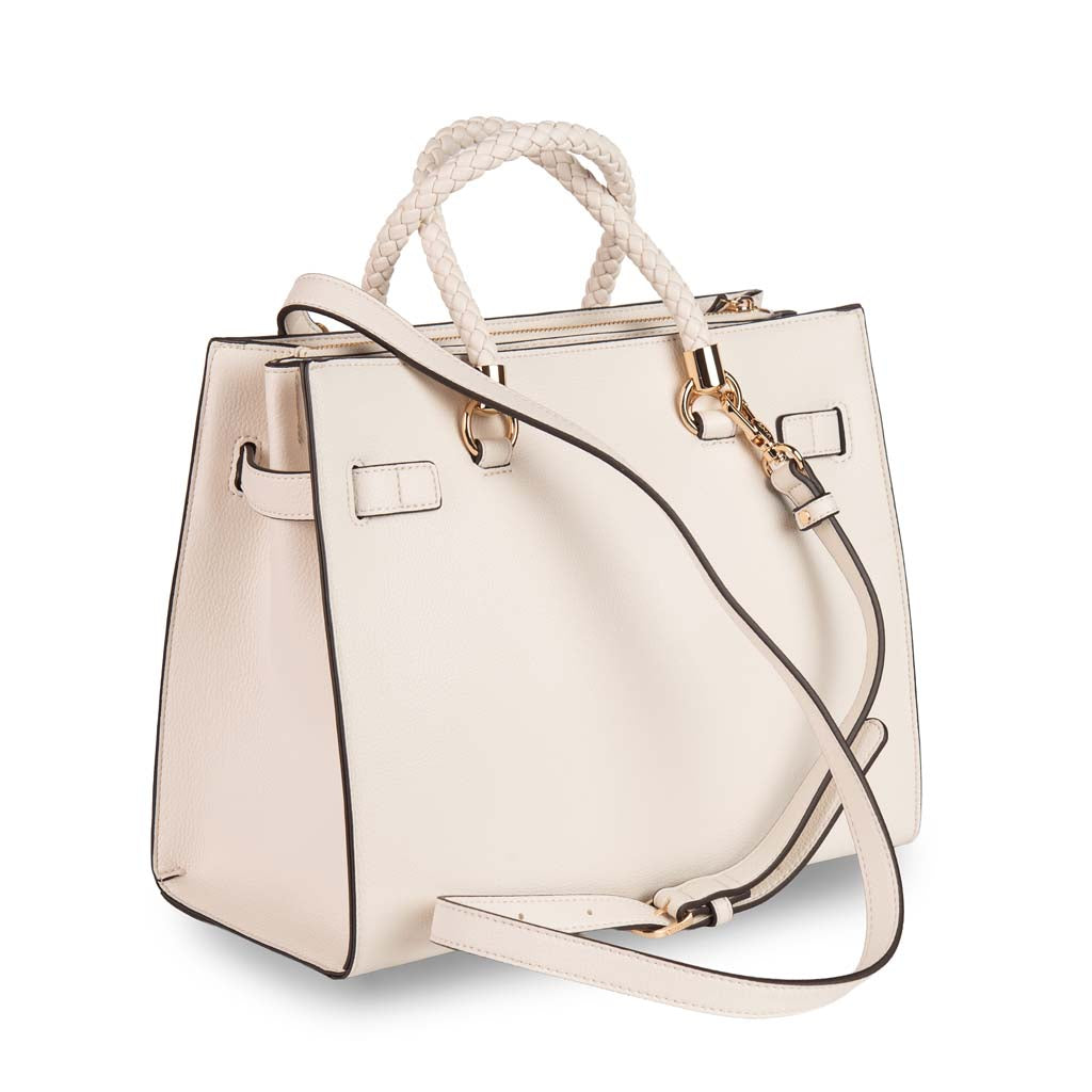 BORSA DONNA LIU JO SATCHEL MEDIA CON CHARM - COL. CREMA
