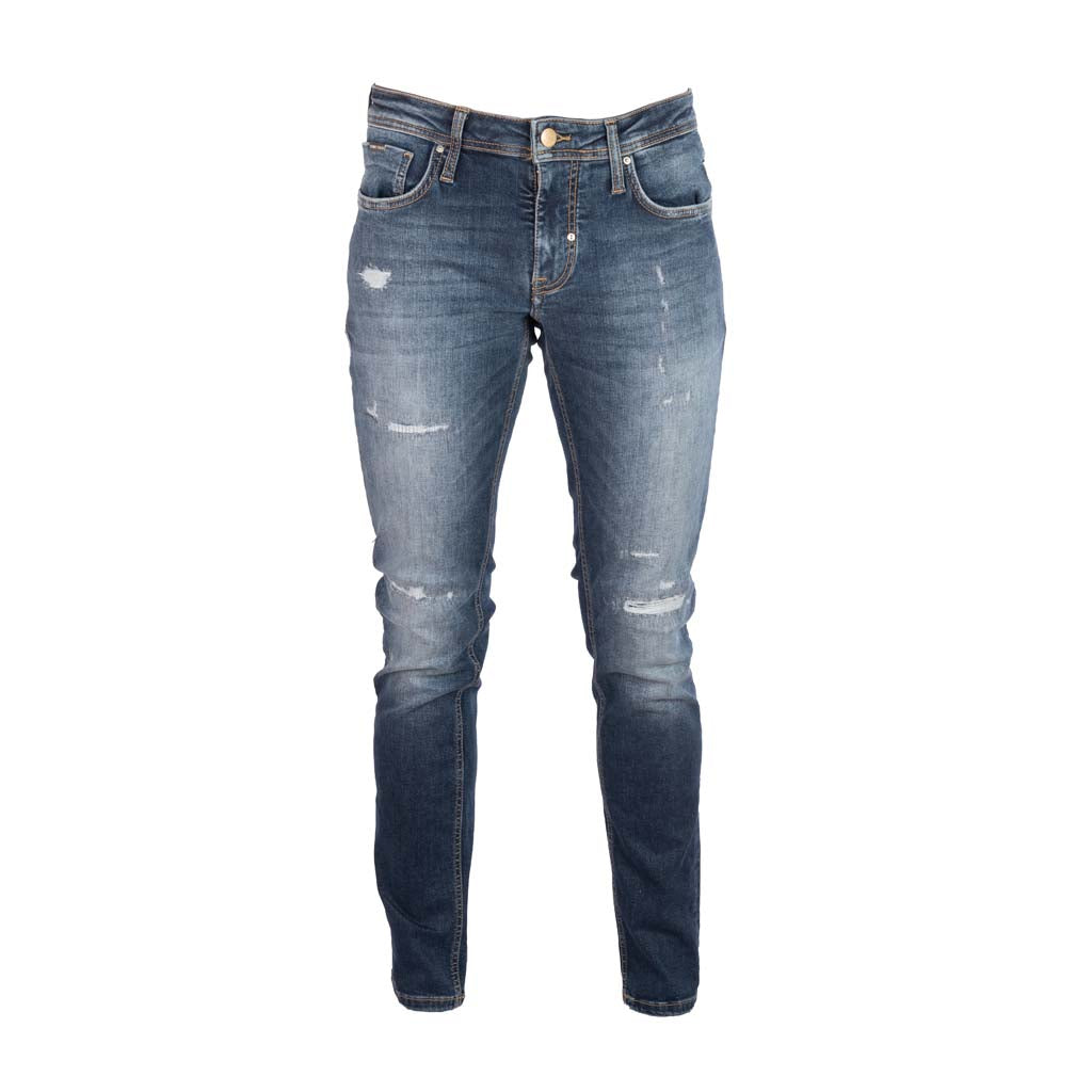 JEANS ANTONY MORATO TAPERED FIT MOD. "OZZY" EFFETTO USED - COL. BLU DENIM