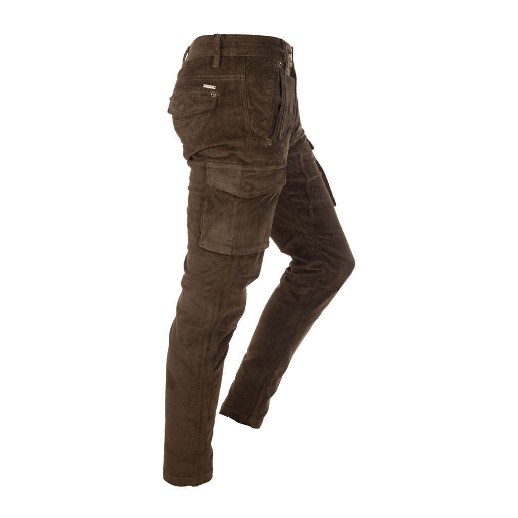 PANTALONE CARGO UOMO GIANNI LUPO IN VELLUTO - COL. MILITARE
