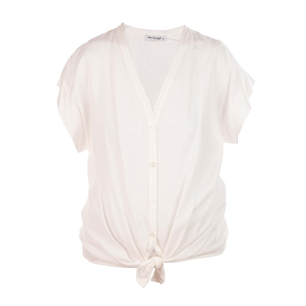 CAMICIA DONNA ARTIGLI CON NODO IN VISCOSA - Colori disponibili: 2