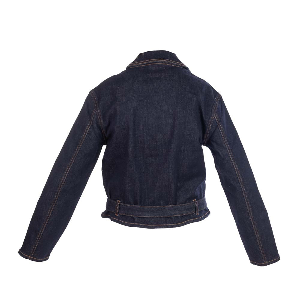 GIACCA BIKER DONNA GAUDI' IN DENIM DI COTONE - COL. BLU DENIM