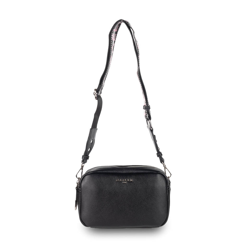 CAMERA BAG DONNA GAELLE IN ECOPELLE CON LOGO - COL. NERO