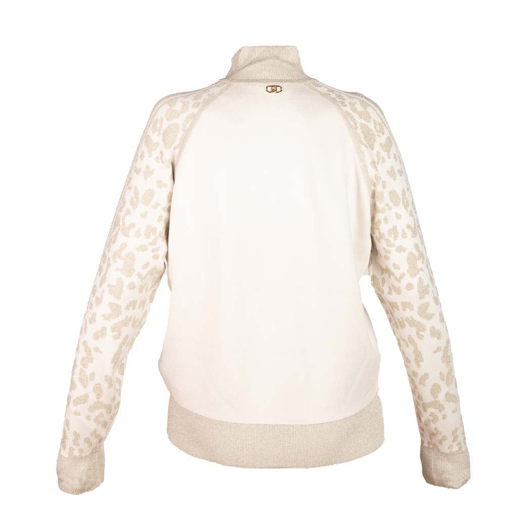 CARDIGAN DONNA LIU JO BETTER IN MISTO VISCOSA - COL. BIANCO ANIMALIER