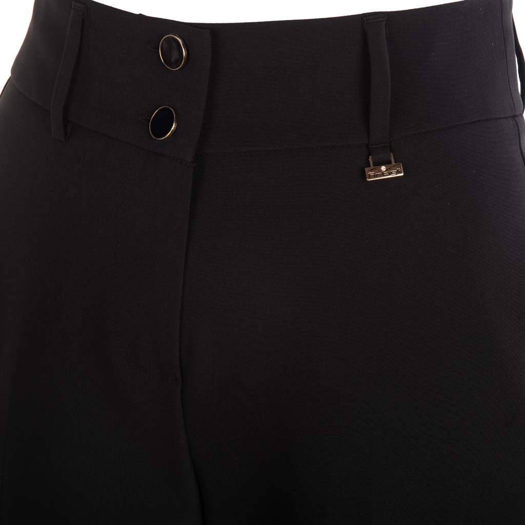 PANTALONE DONNA ARTIGLI CROPPED A VITA ALTA - COL. NERO