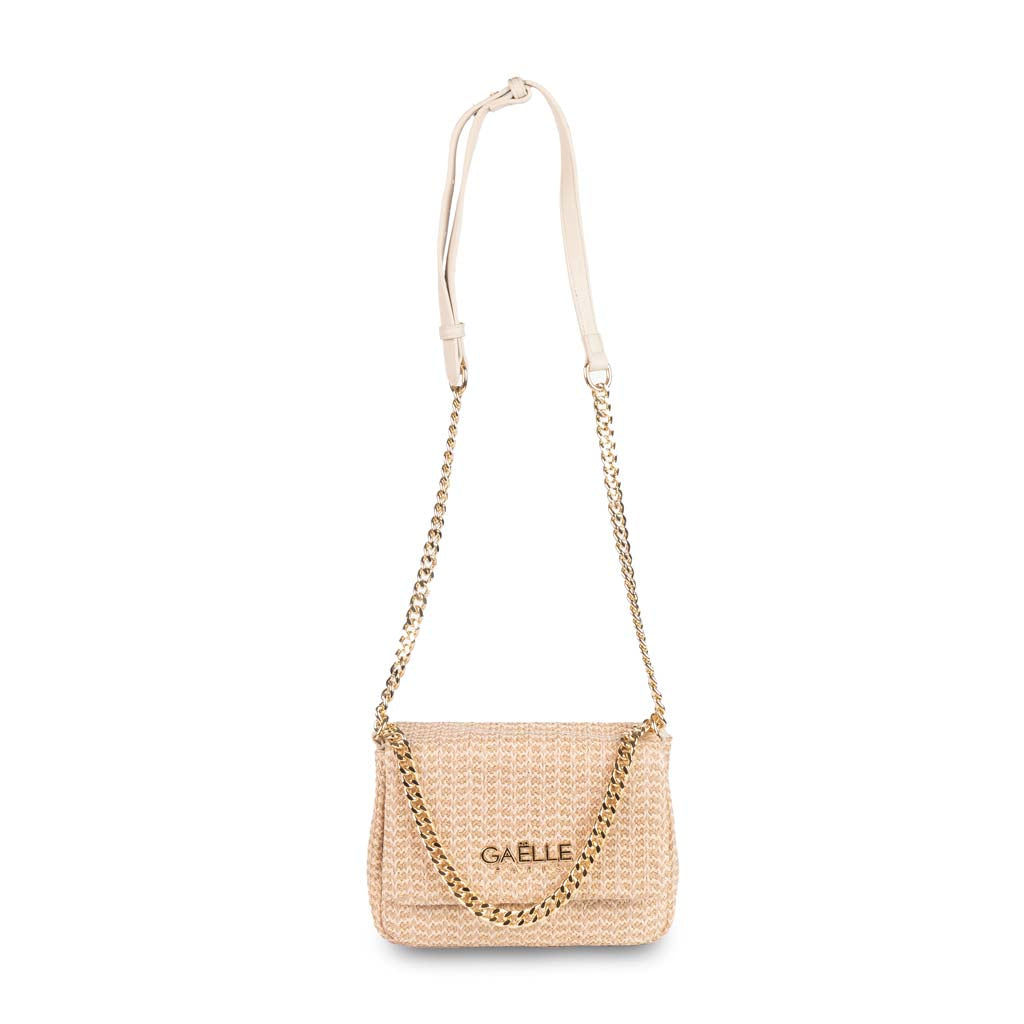 TRACOLLA DONNA GAELLE IN TESSUTO CON MANICO IN CATENA - COL. BEIGE