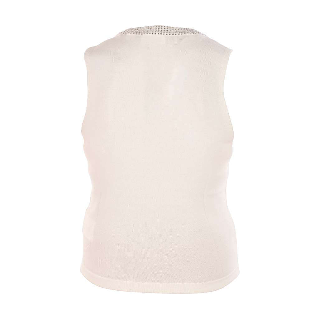 TOP DONNA GAUDI' IN MAGLIA CON STRASS - Colori disponibili: 2
