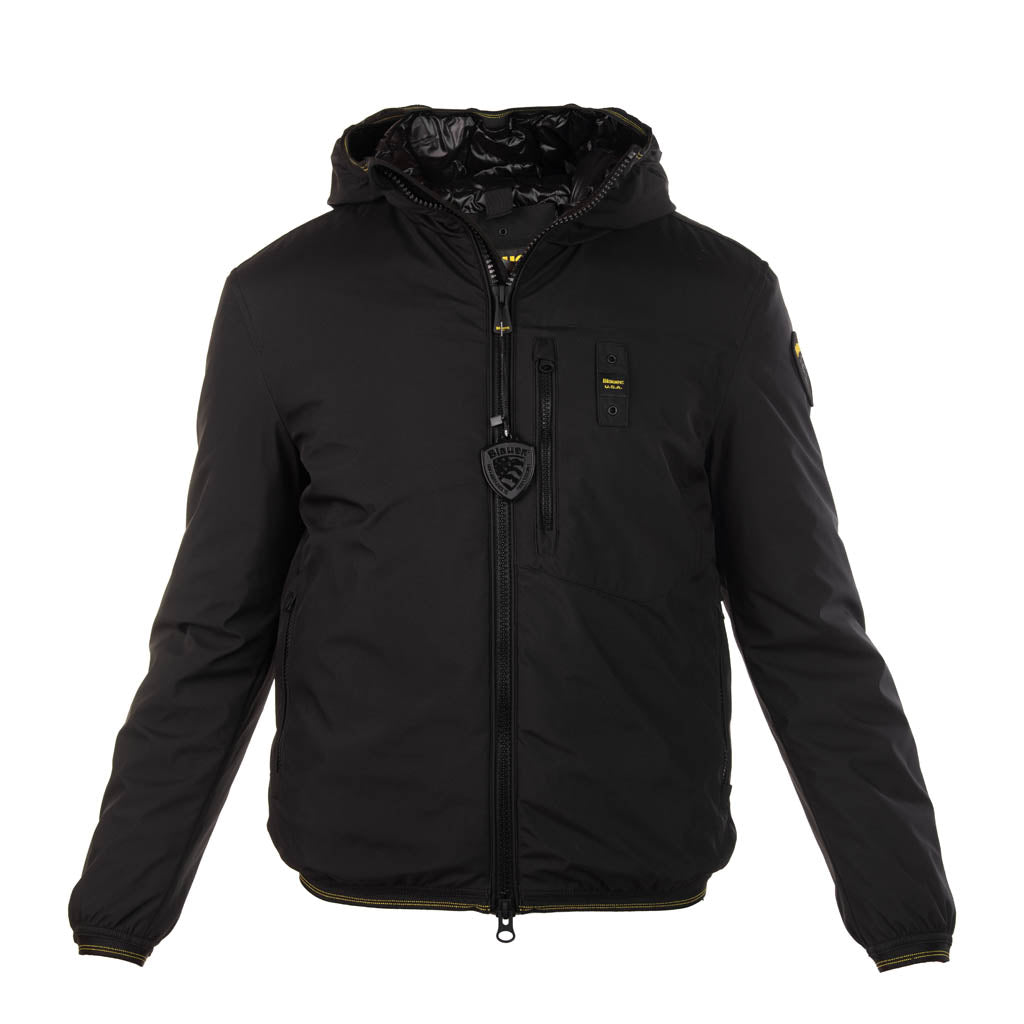 GIUBBOTTO UOMO BLAUER IN NEOPRENE CON CAPPUCCIO - Colori disponibili: 2