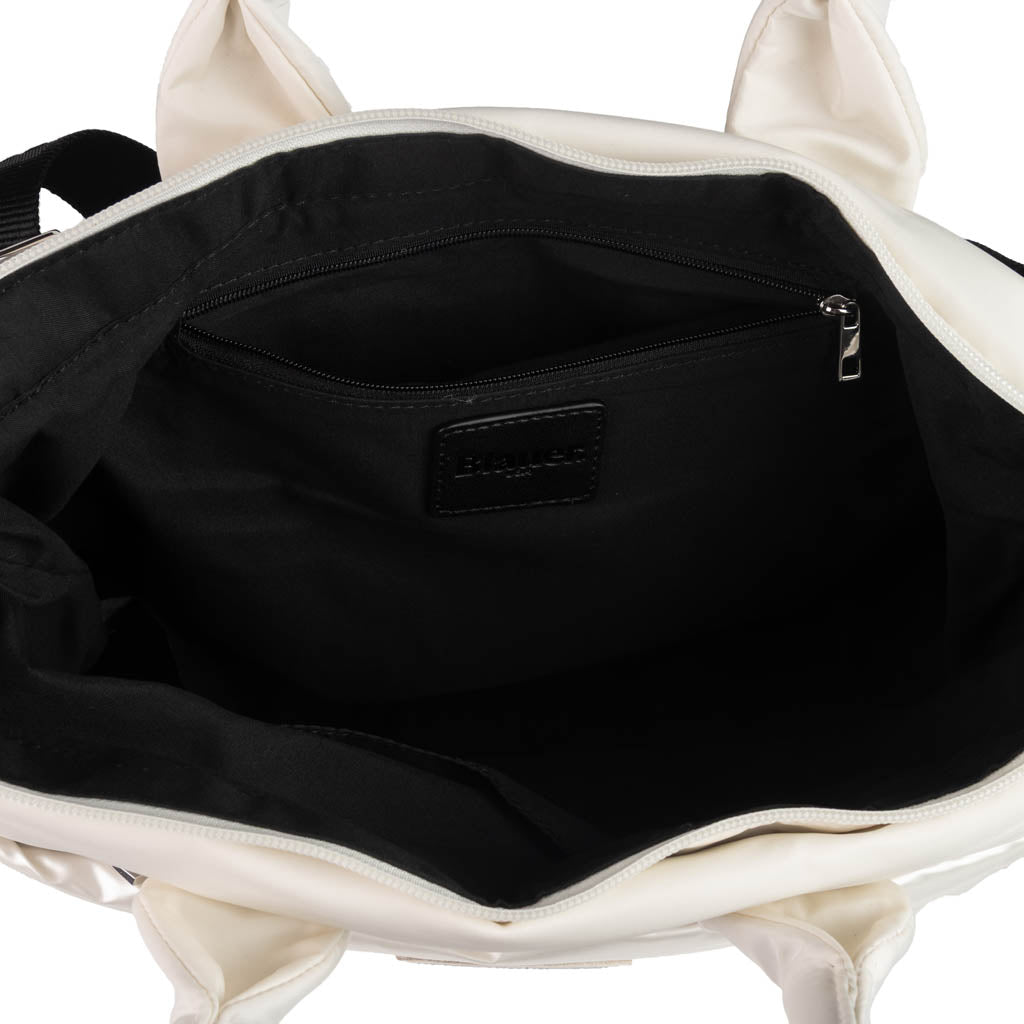 BORSA GRANDE DONNA BLAUER IN ECOPELLE CON TRACOLLA - COL. BIANCO