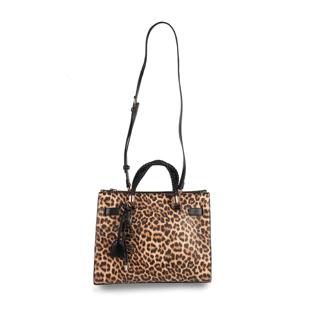 BORSA DONNA LIU JO SATCHEL MEDIA CON CHARM - COL. ANIMALIER