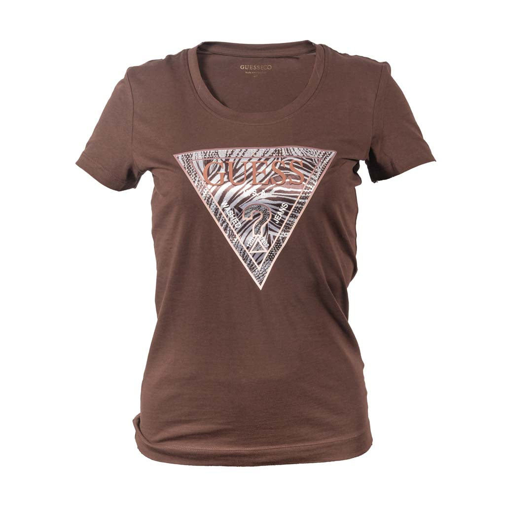 T-SHIRT DONNA GUESS CON LOGO TRIANGOLO - Colori disponibili: 2