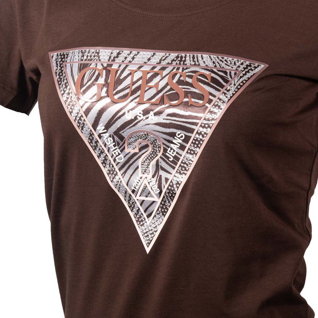T-SHIRT DONNA GUESS CON LOGO TRIANGOLO - Colori disponibili: 2