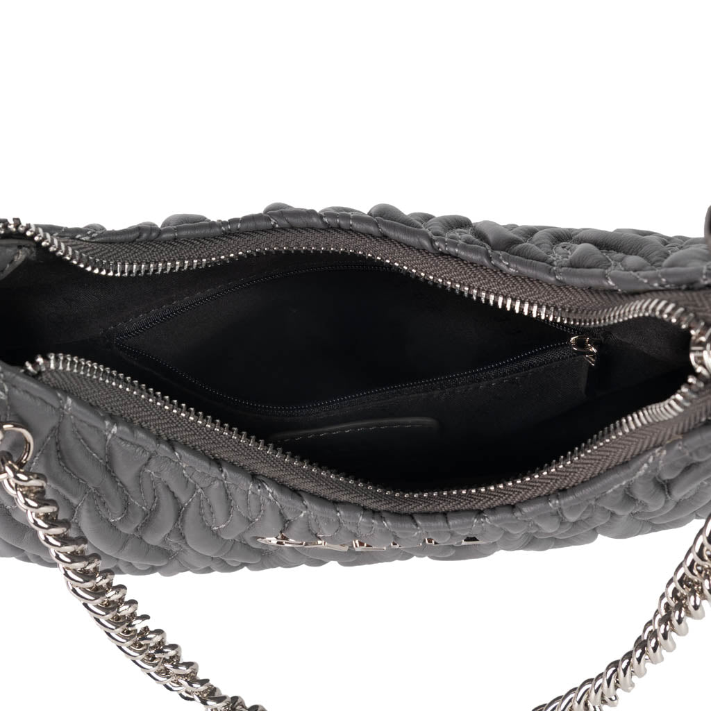 BORSA A SPALLA HOBO DONNA GAELLE IN ECOPELLE PLISSE' - COL. GRIGIO