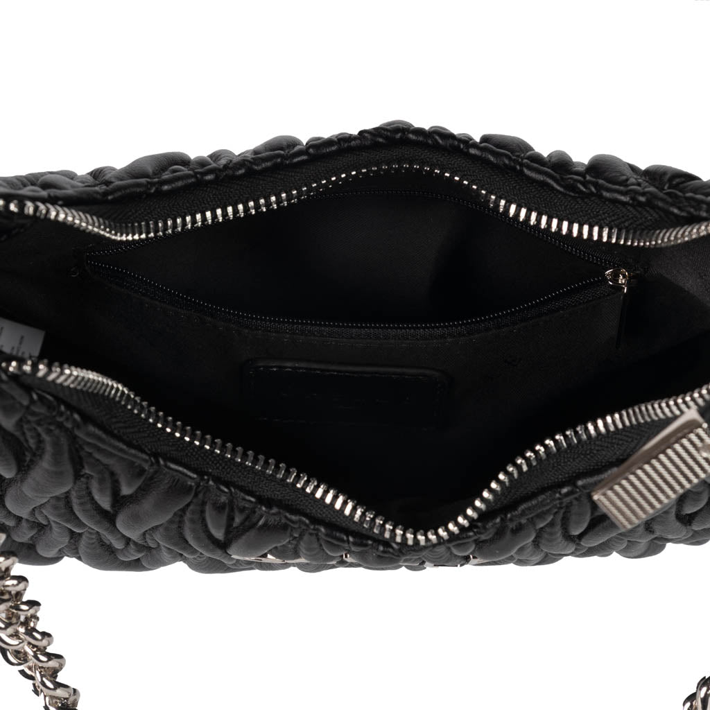 BORSA A SPALLA HOBO DONNA GAELLE IN ECOPELLE PLISSE' - COL. NERO