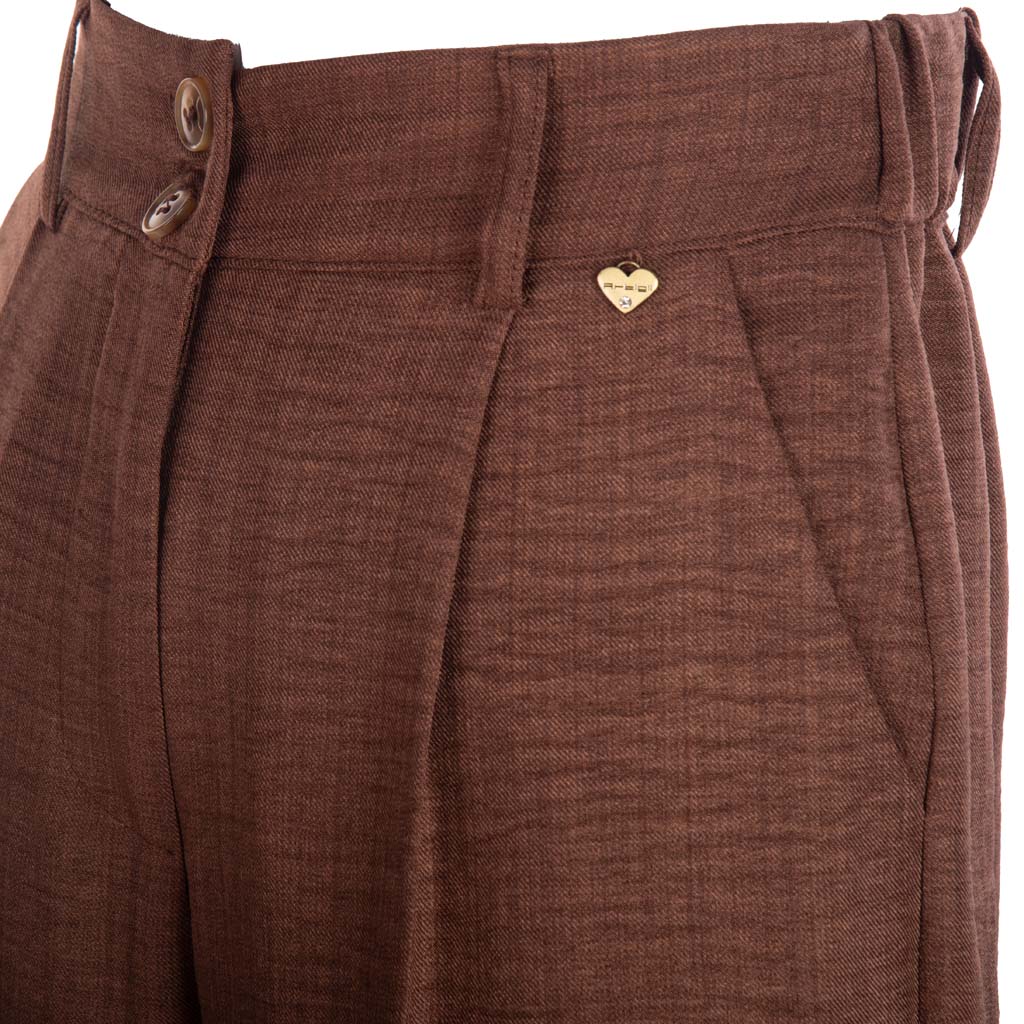 PANTALONE DONNA ARTIGLI CON DOPPIO BOTTONE - Colori disponibili: 2