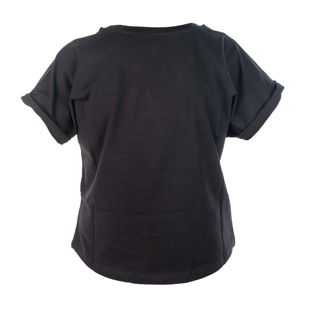 T-SHIRT DONNA GAUDI' CON STAMPA ZEBRATA E STRASS - Colori disponibili: 2