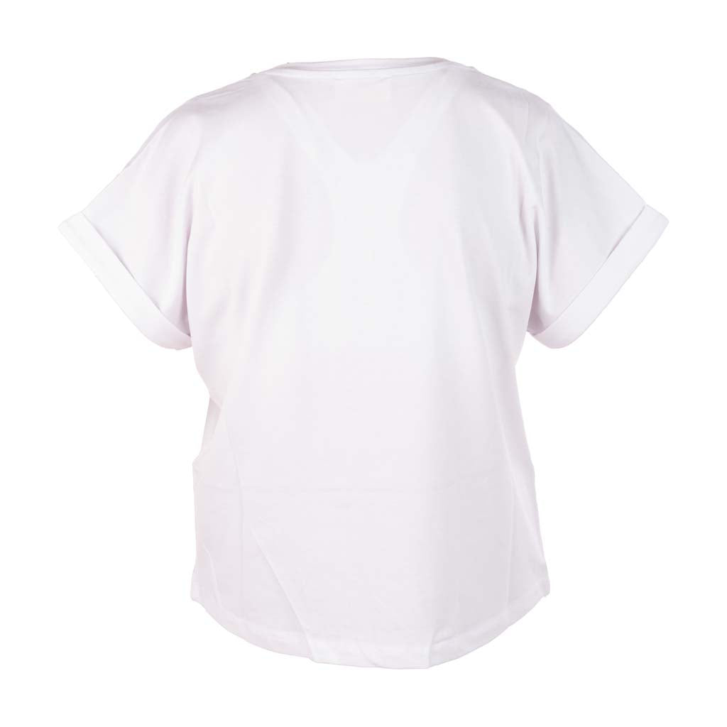 T-SHIRT DONNA GAUDI' CON STAMPA ZEBRATA E STRASS - Colori disponibili: 2