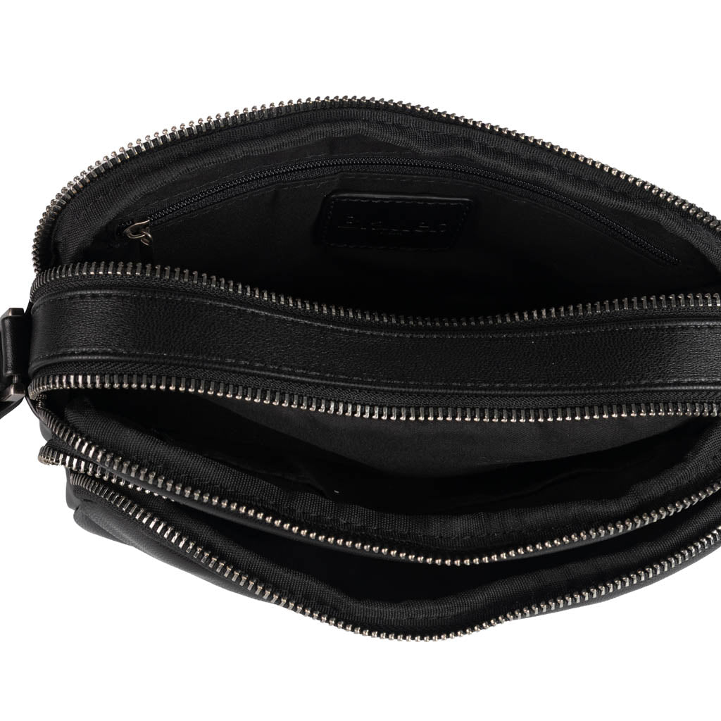 POCHETTE UOMO BLAUER IN ECOPELLE CON LOGO - COL. NERO