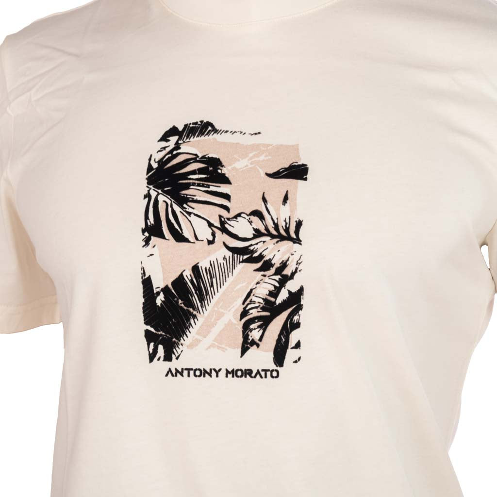 T-SHIRT ANTONY MORATO REGULAR FIT CON STAMPA FRONTE E RETRO - COL. BEIGE