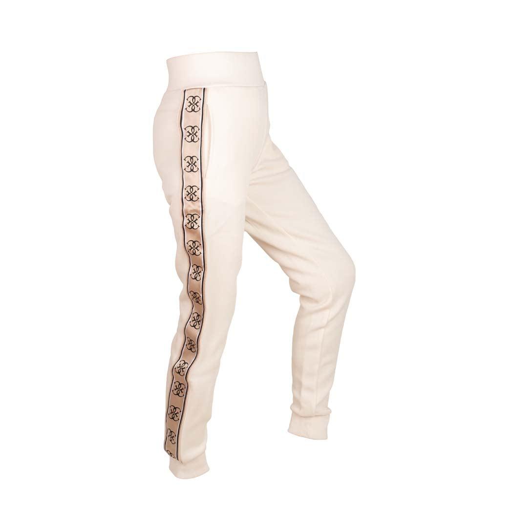 PANTALONE JOGGER DONNA GUESS CON LOGO LATERALE - COL. CREMA