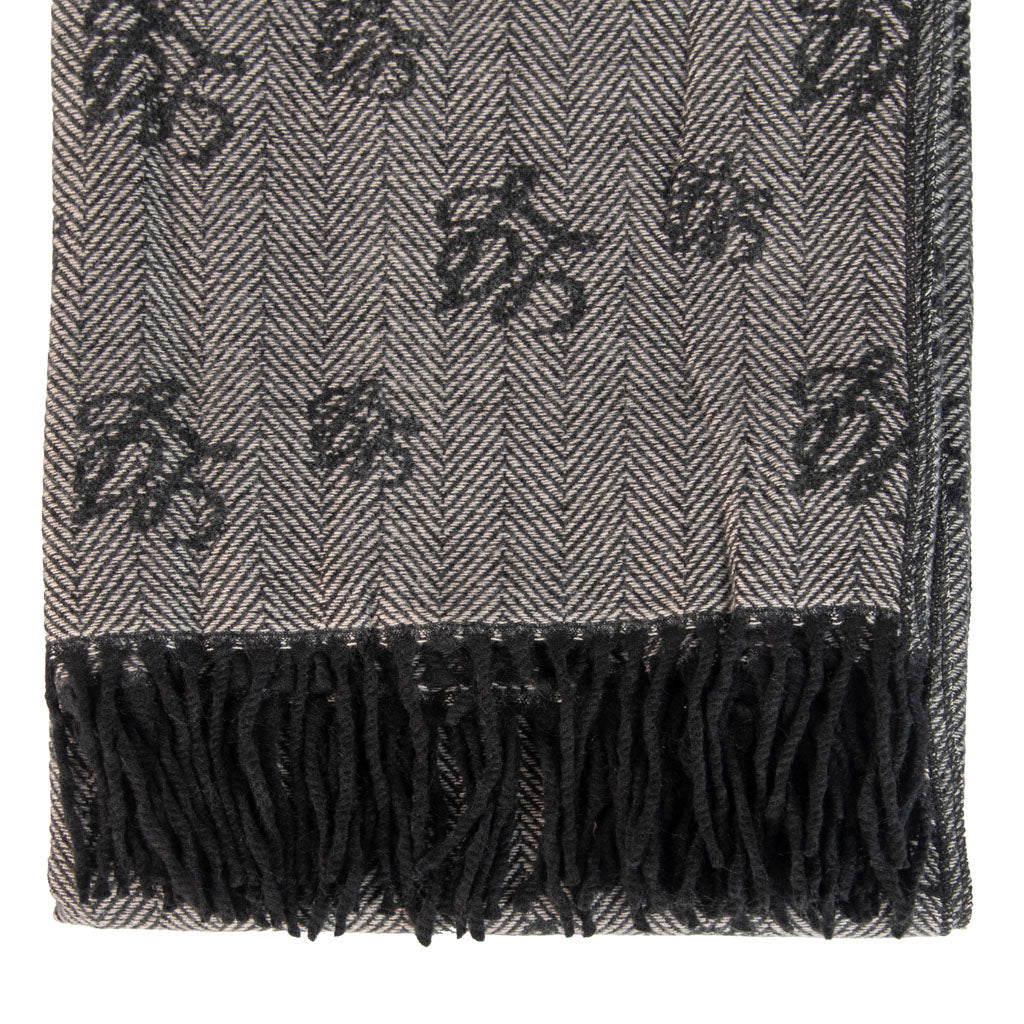 STOLA DONNA LIU JO CON LOGO JAQUARD E FRANGE - Colori disponibili: 2