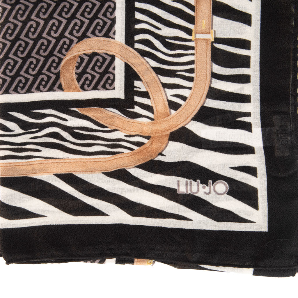 STOLA DONNA LIU JO ANIMALIER CON CINTURINI - Colori disponibili: 2