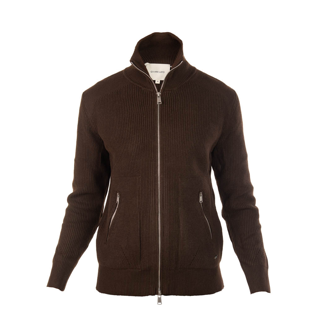 CARDIGAN UOMO GIANNI LUPO IN MAGLIA CON ZIP - Colori disponibili: 2