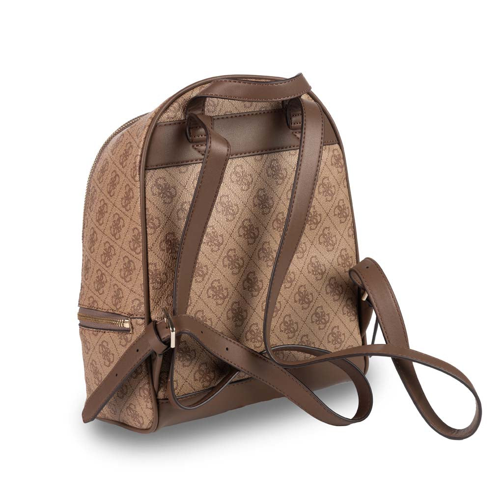 ZAINO DONNA GUESS CON STAMPA LOGO ALL OVER - COL. BEIGE