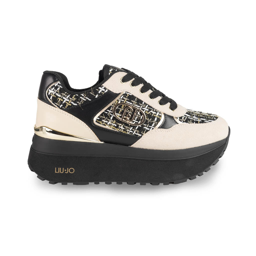 SNEAKERS DONNA LIU JO MAXI WONDER - COL. NERO / BEIGE