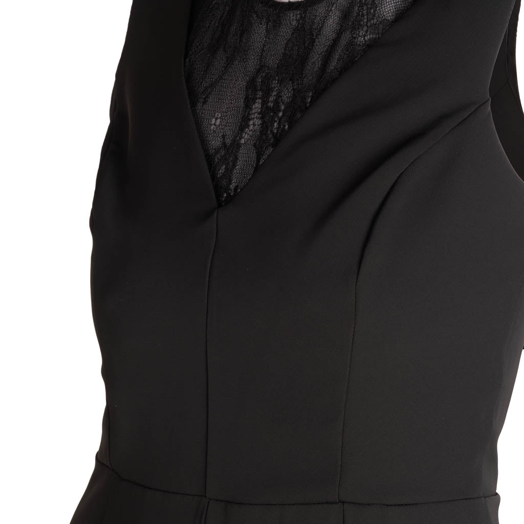 TUTA INTERA DONNA RINASCIMENTO CON INSERTO IN PIZZO - COL. NERO