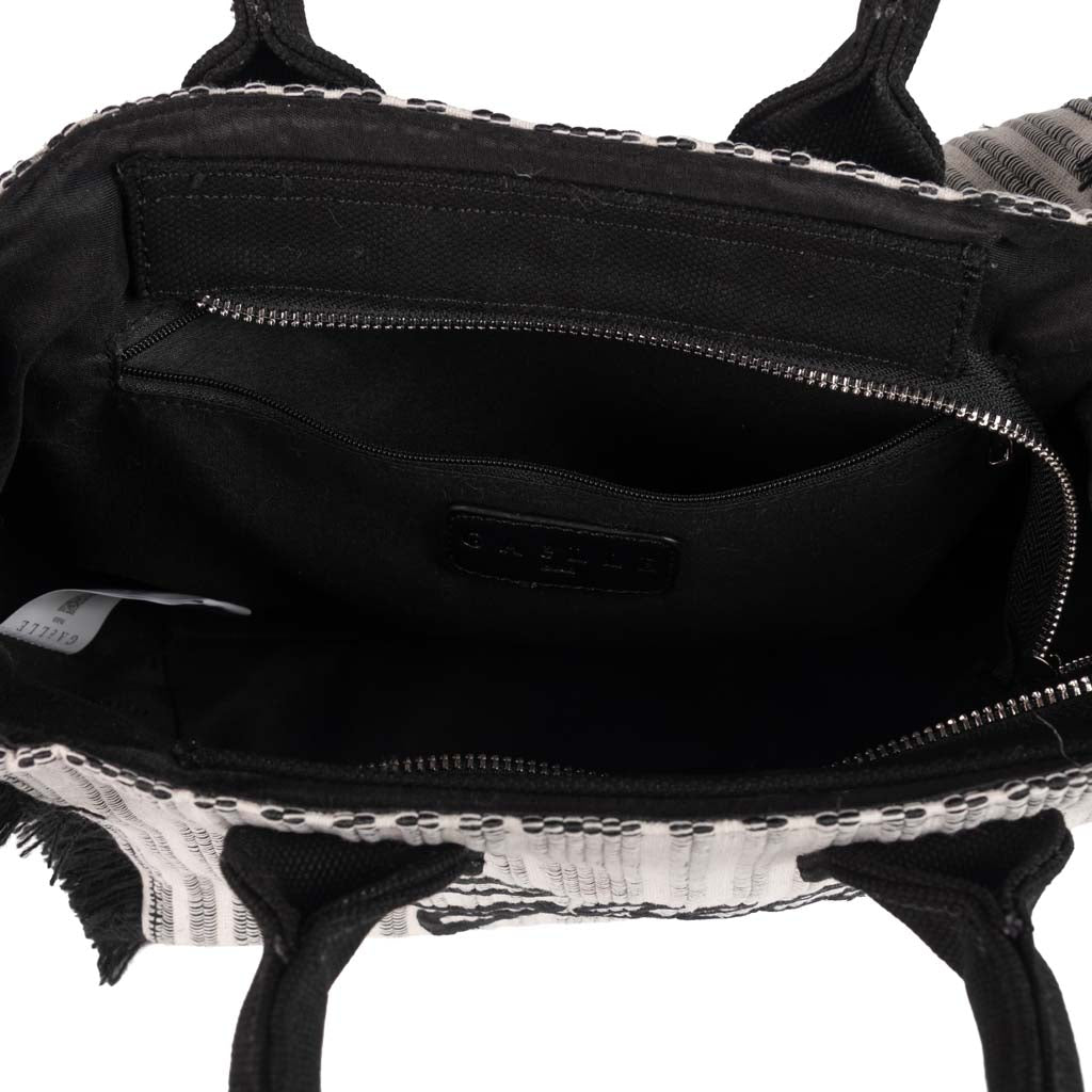 SHOPPER DONNA GAELLE IN CANVAS CON LOGO - COL. NERO
