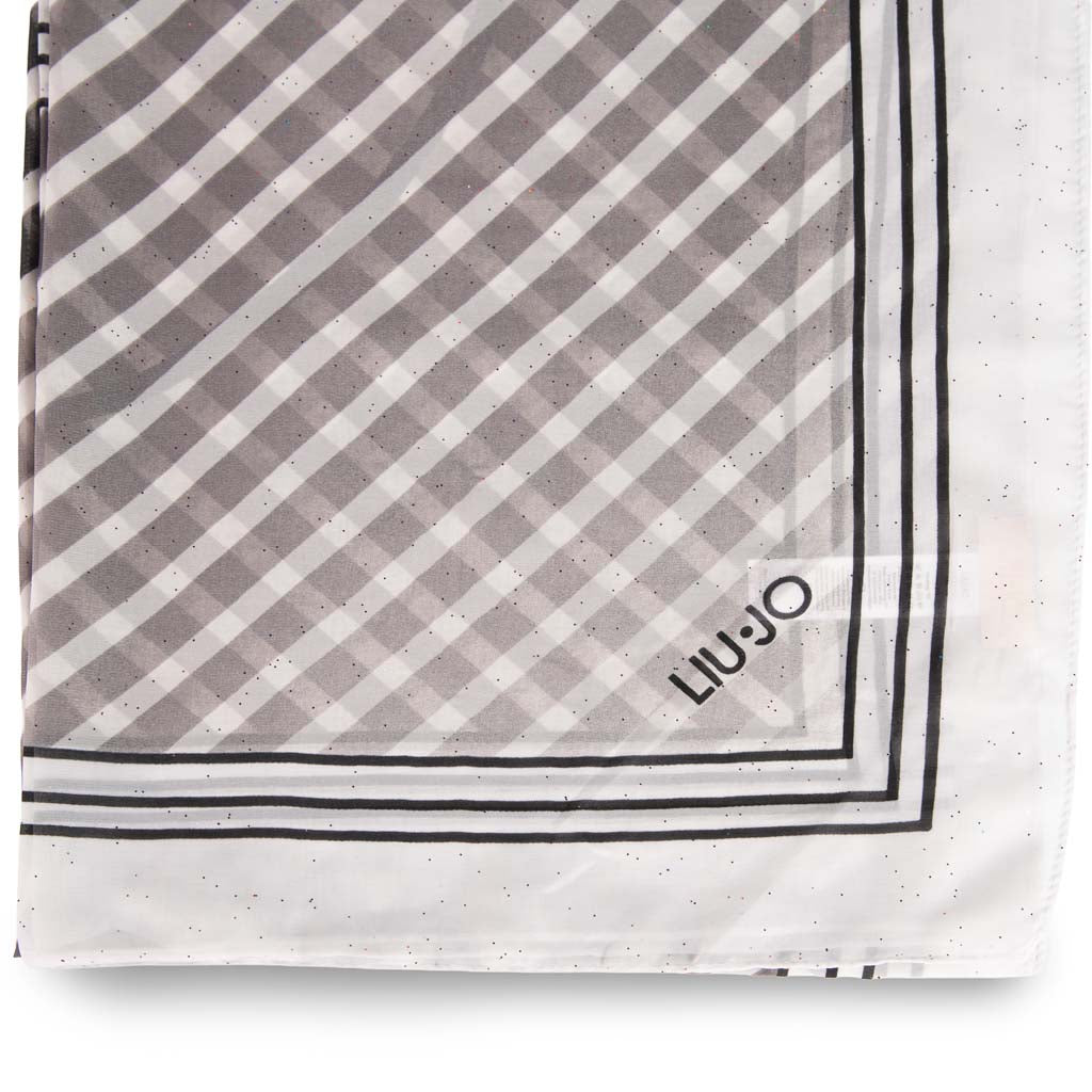 FOULARD DONNA LIU JO IN POLIESTERE - COL. NERO/BIANCO
