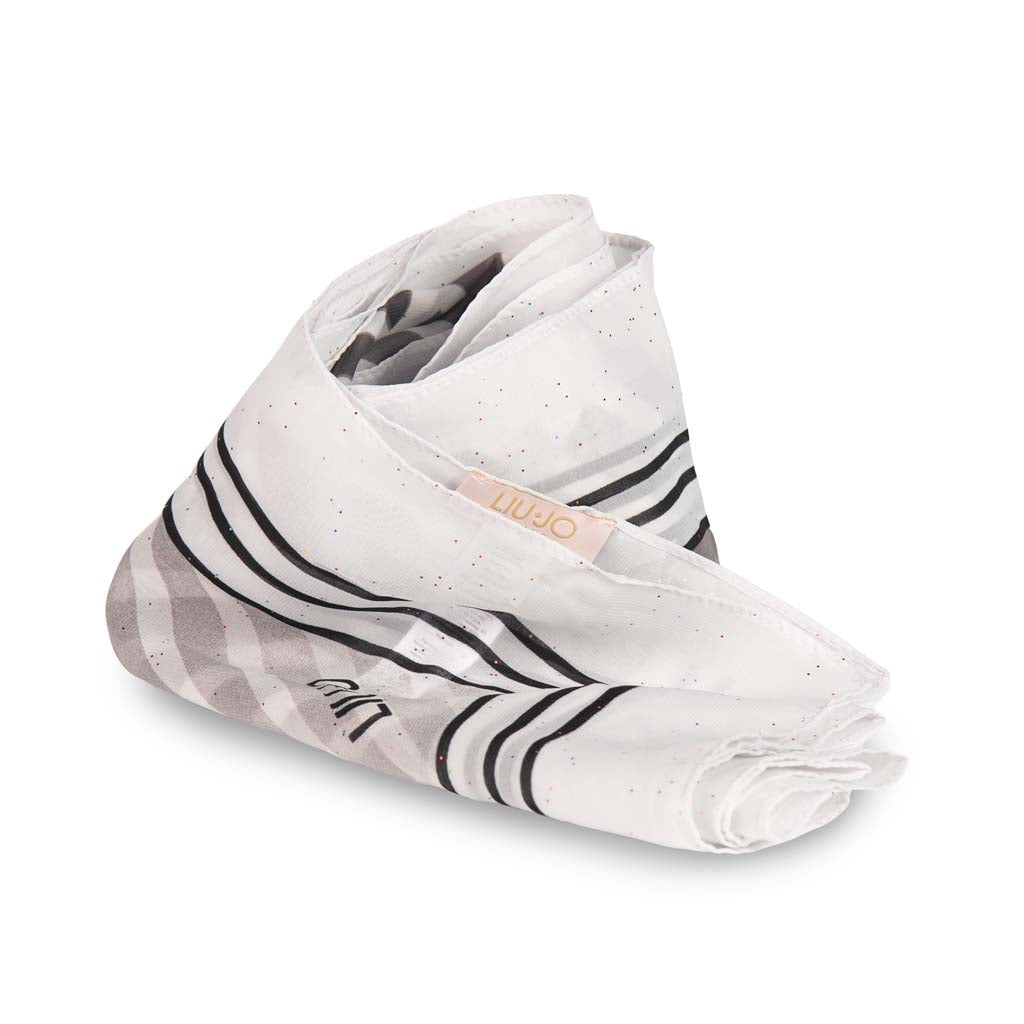 FOULARD DONNA LIU JO IN POLIESTERE - COL. NERO/BIANCO