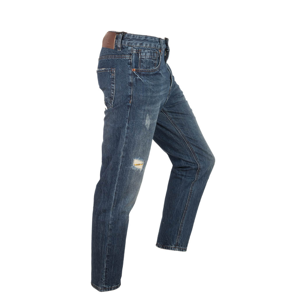 JEANS UOMO GIANNI LUPO MOD. "MIKE" CARROT CROPPED CON STRAPPI
