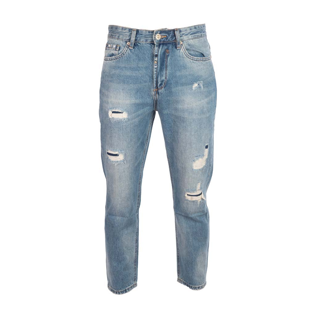 JEANS UOMO GIANNI LUPO MOD. "COOPER" CARROT FIT - COL. DENIM