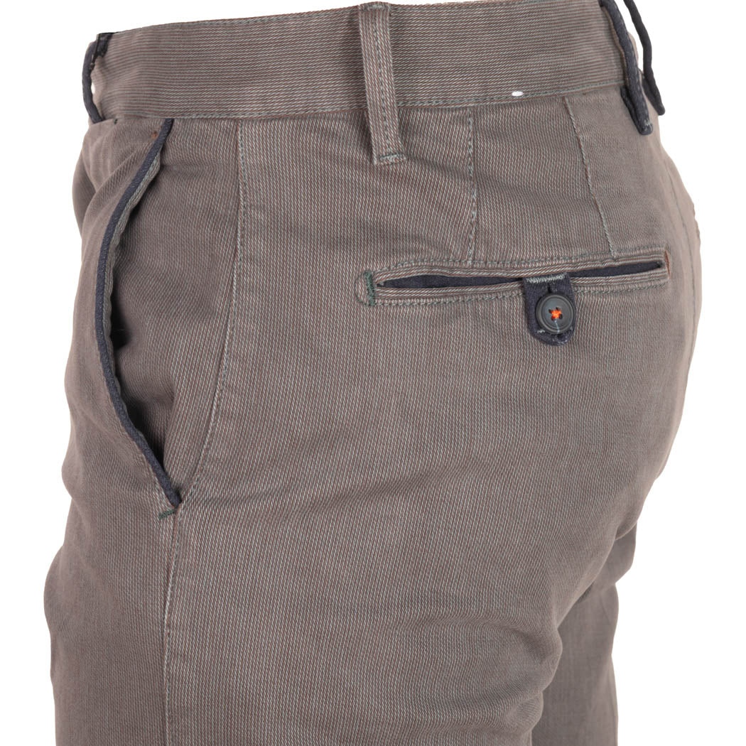 PANTALONE CHINOS UOMO BERNA SLIM FIT CON DETTAGLI A CONTRASTO - Colori disponibili: 2
