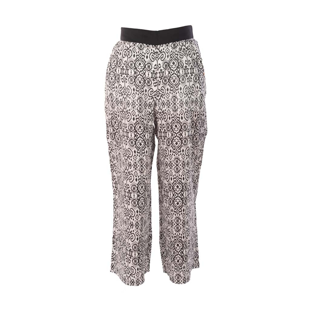 PANTALONI DONNA GAUDI' IN MUSSOLA DI COTONE STAMPATA - COL. BIANCO / NERO