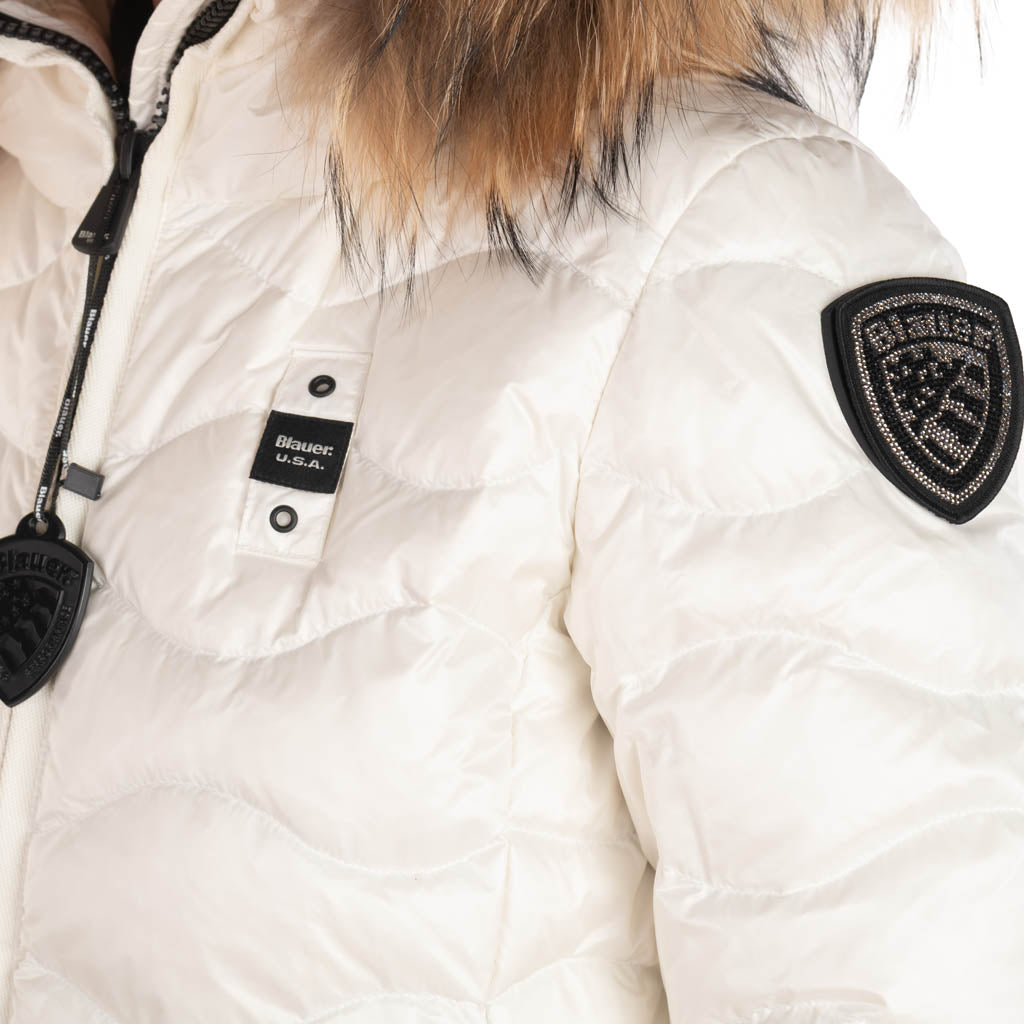 PIUMINO DONNA BLAUER CON BORDO IN PELLICCIA MOD. "ALDIE" - Colori disponibili: 2