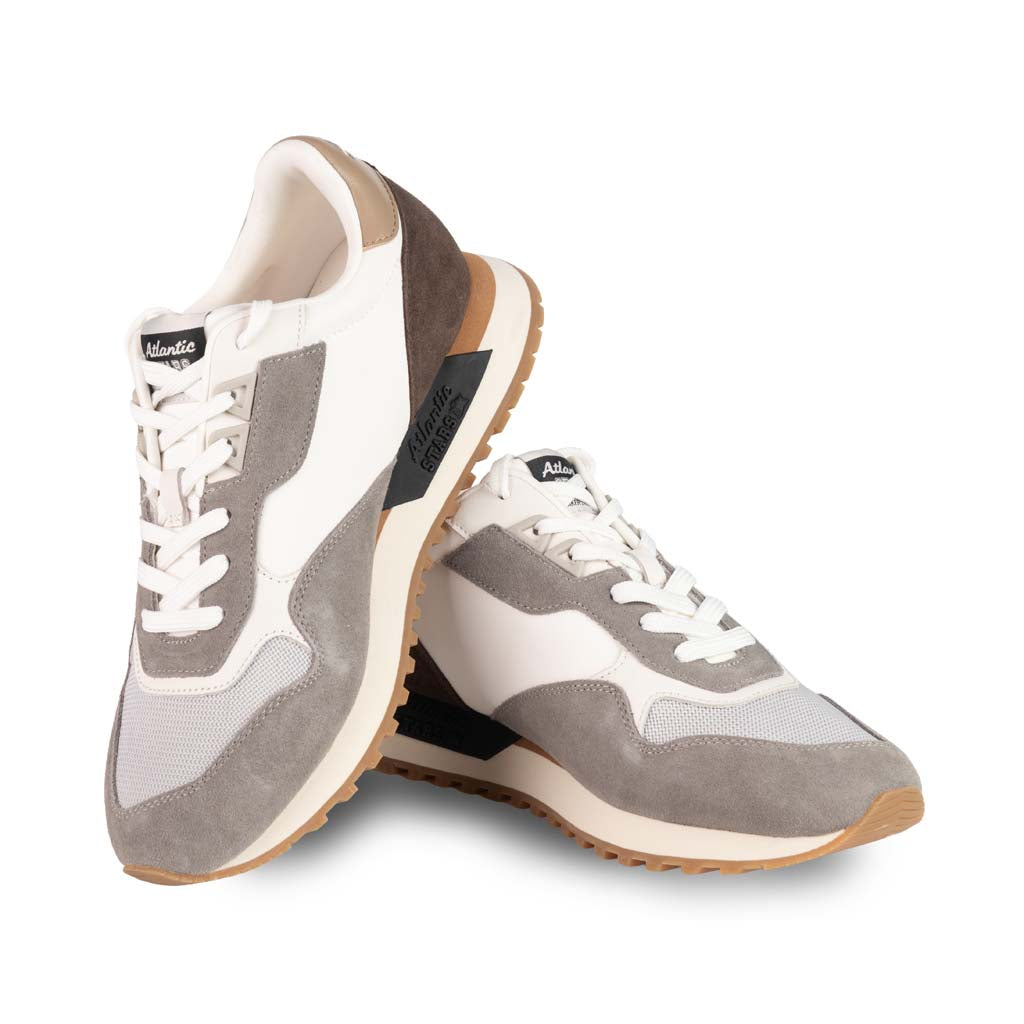 SNEAKERS UOMO ATLANTIC STARS MOD. "DRACO" - COL. BORDEAUX / GRIGIO