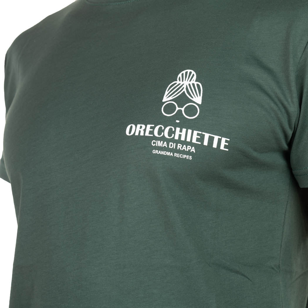 T-SHIRT UOMO BERNA CON STAMPA "ORECCHIETTE" - COL. VERDE BOSCO