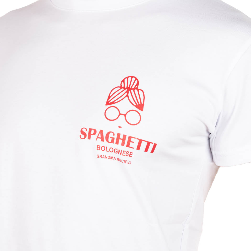 T-SHIRT UOMO BERNA CON STAMPA "SPAGHETTI" - BIANCO