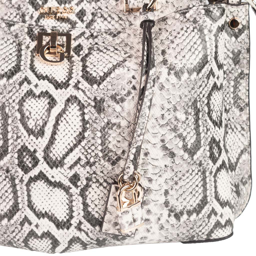 BORSA A MANO DONNA GUESS CON TRACOLLA E FANTASIA - COL. PITONE