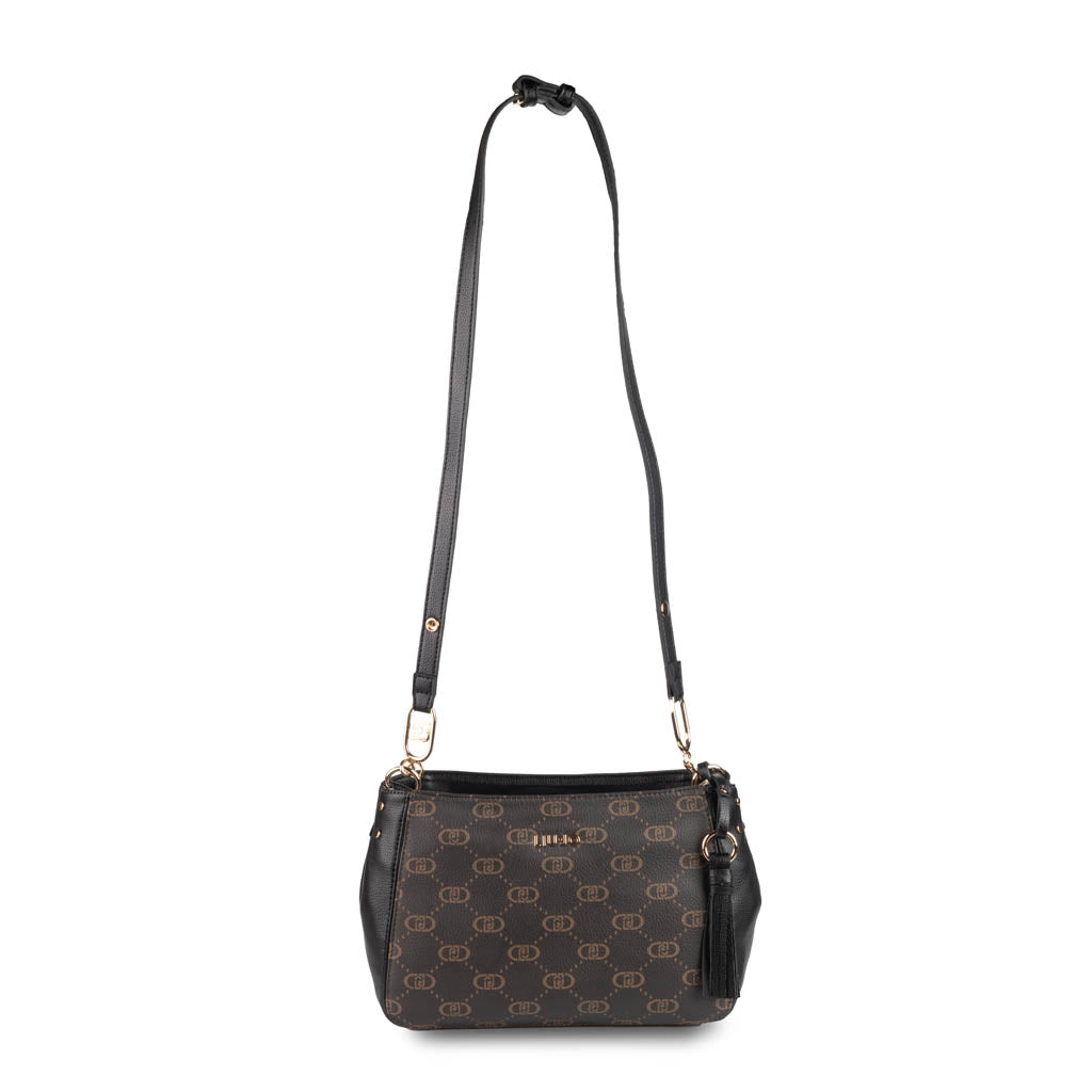 BORSA A SPALLA MEDIA DONNA LIU JO MONOGRAM - COL. NERO