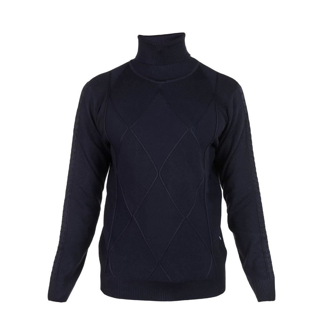 MAGLIA DOLCEVITA UOMO SEINSE CON LAVORAZIONE GEOMETRICA - Colori disponibili: 3