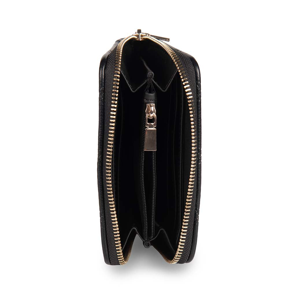 PORTAFOGLIO PICCOLO DONNA GUESS ZIP AROUND - COL. NERO