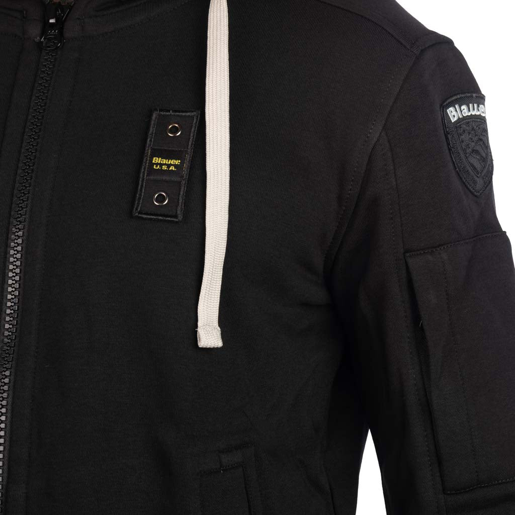 FELPA UOMO BLAUER CON CAPPUCCIO E ZIP - Colori disponibili: 2