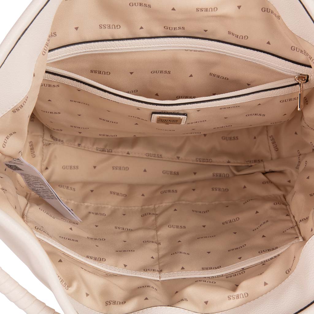 BORSA A MANO HOBO DONNA GUESS IN ECOPELLE - COL. BIANCO