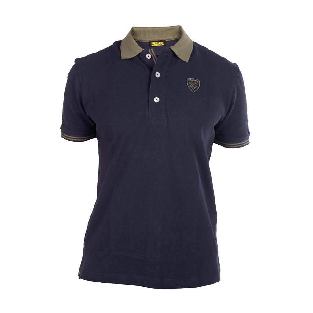 POLO UOMO BLAUER IN PIQUET DI COTONE CON LOGO - Colori disponibili: 3