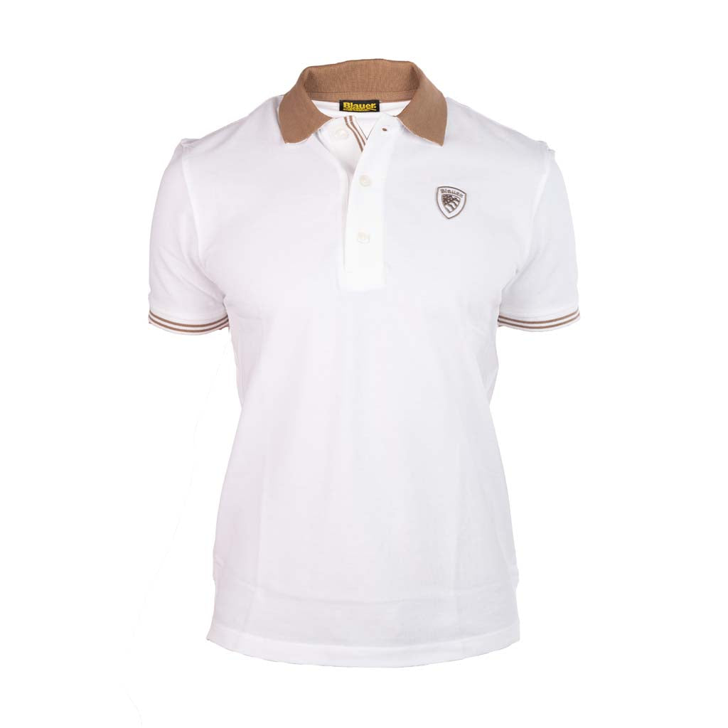POLO UOMO BLAUER IN PIQUET DI COTONE CON LOGO - Colori disponibili: 3