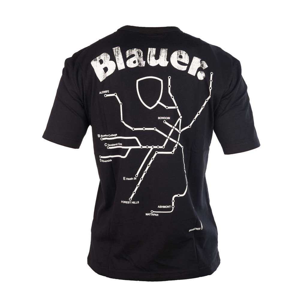 T-SHIRT UOMO BLAUER CON TASCHINO FRONTALE E MAXI STAMPA SUL RETRO - Colori disponibili: 2