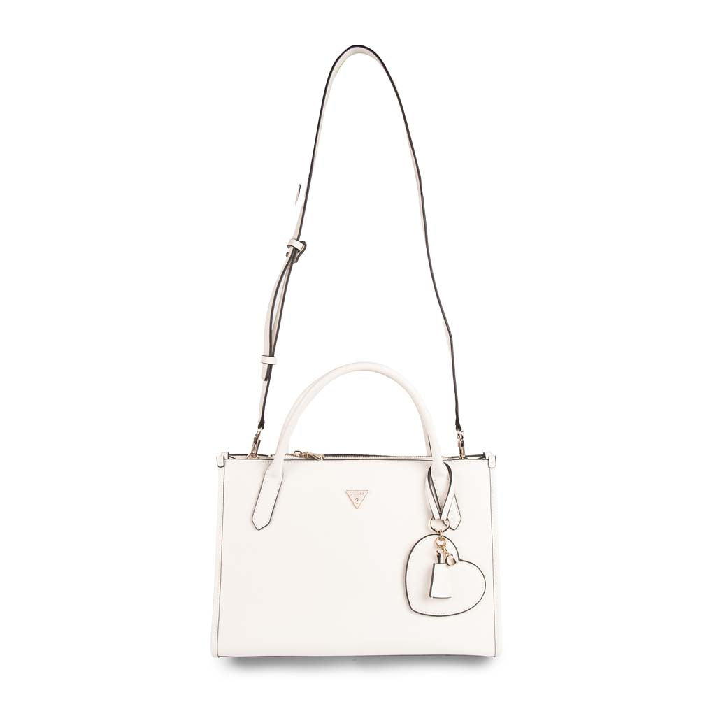 BORSA A MANO DONNA GUESS CON CHARM CUORE - COL. BIANCO